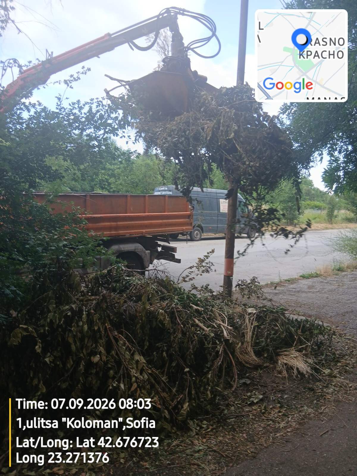 Извозване на зелени отпадъци