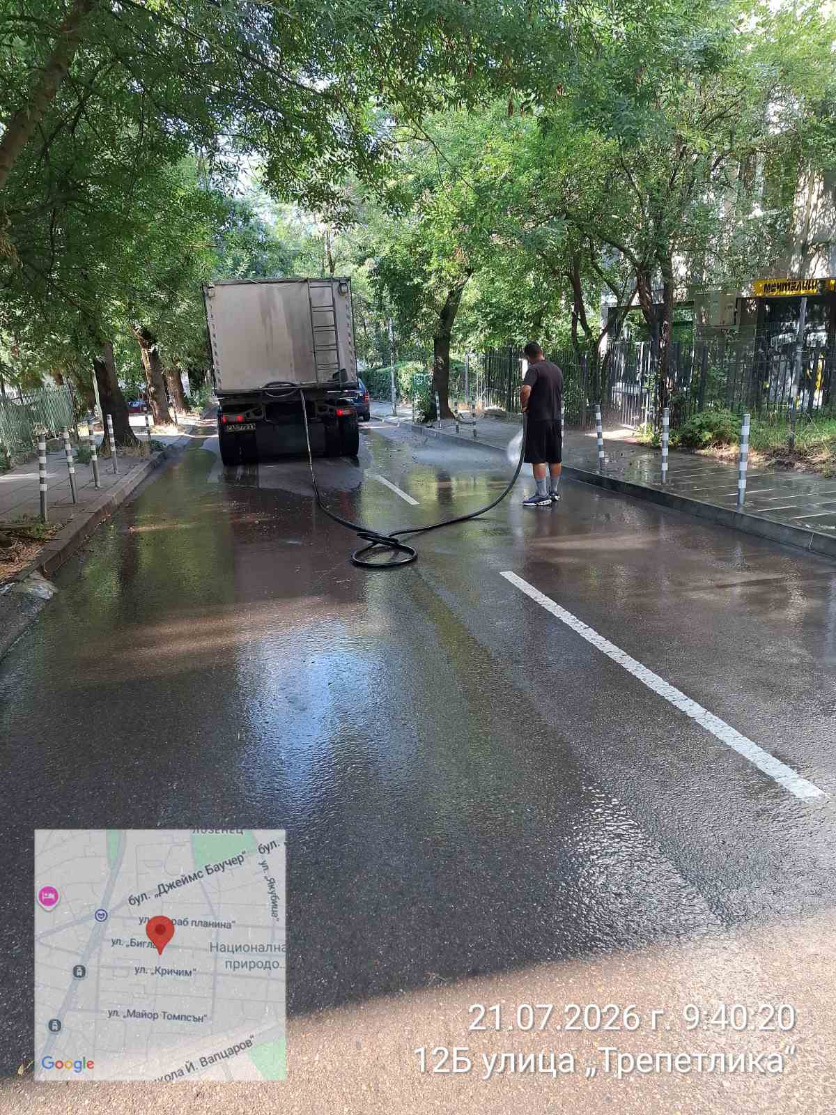 Миене на улици по карета в район "Лозенец"