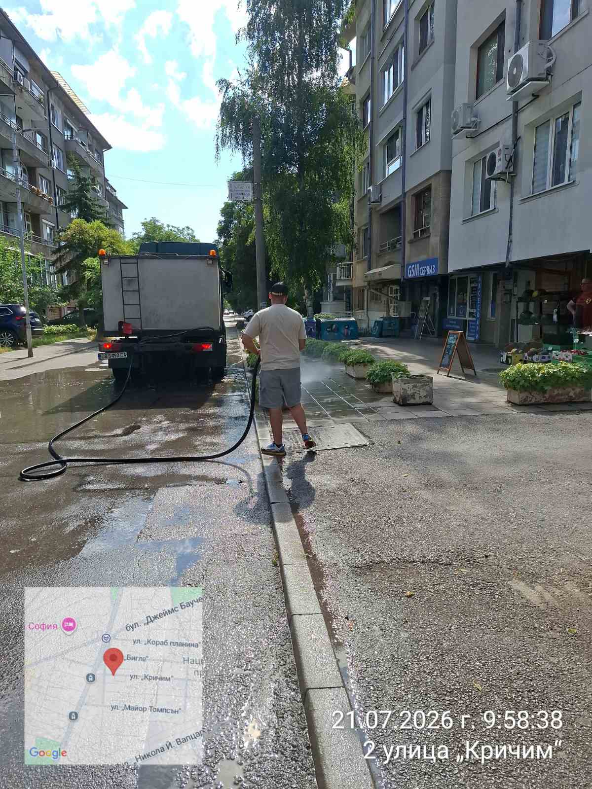 Миене на улици по карета в район "Лозенец"