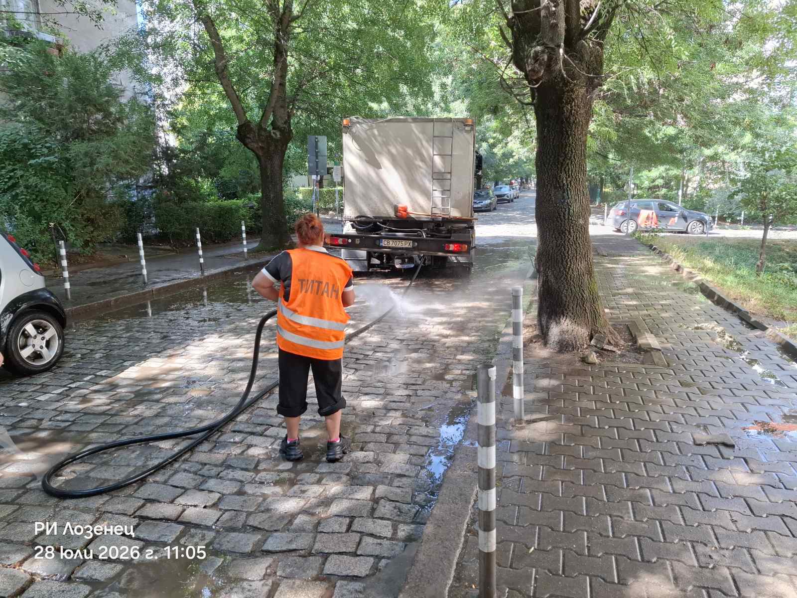 Миене на улици по карета в район "Лозенец"