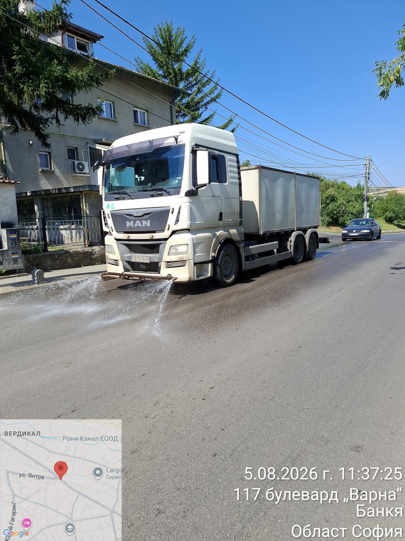Миене на дюзи  на улични платна