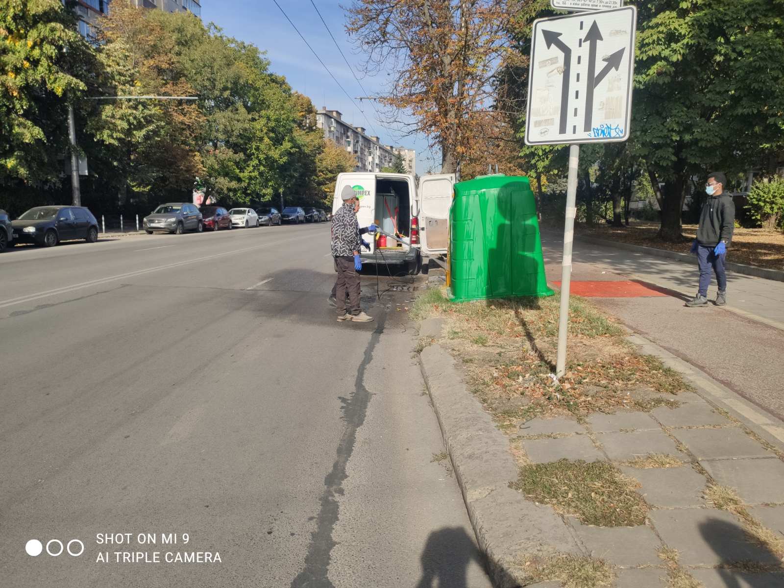 Дезинфекция на контейнери за разделно събиране на отпадъци